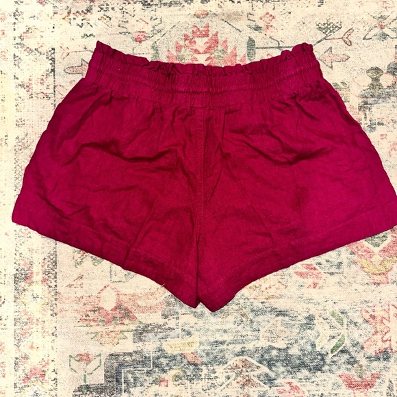A New Day Magenta Linen Blend Shorts | Size L - Picture 3 of 3